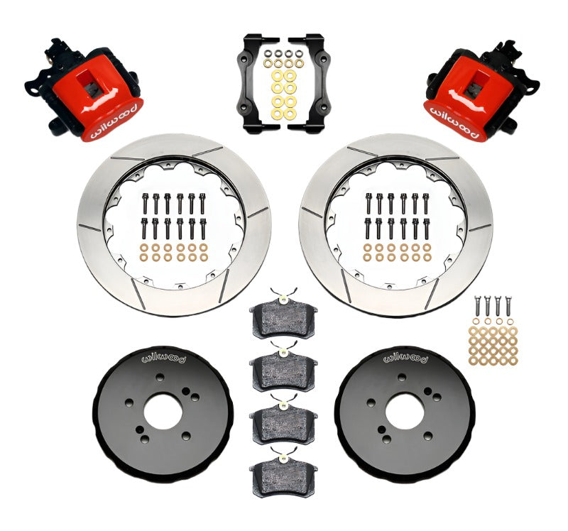 Wilwood Combination Parking Brake Rear Kit 12.88in Red Honda S2000 - Black Ops Auto Works