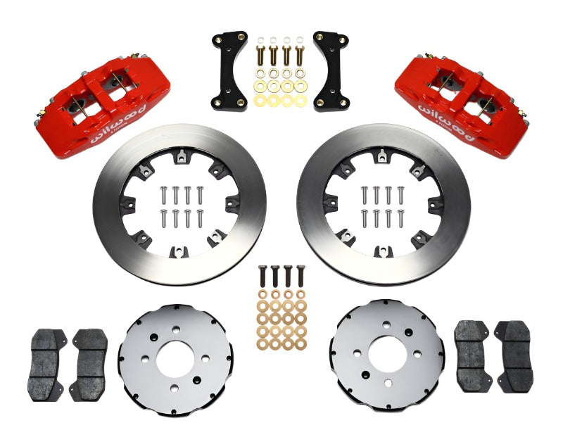 Wilwood Dynapro 6 Front Hat Kit 12.19in Red 94-01 Honda/Acura w/262mm Disc - Black Ops Auto Works