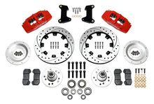 Load image into Gallery viewer, Wilwood Dynapro 6 Front Hub Kit 12.19in Drilled Red 74-80 Pinto/Mustang II Disc Spindle only-Big Brake Kits-Wilwood