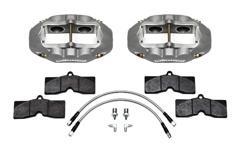 Wilwood D8-4 Front Caliper Kit Clear Corvette C2 / C3 65-82 - Black Ops Auto Works