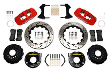 Load image into Gallery viewer, Wilwood AERO4 Rear P-Brake Kit 14.00in Drill Red 2005-2014 Mustang - Black Ops Auto Works