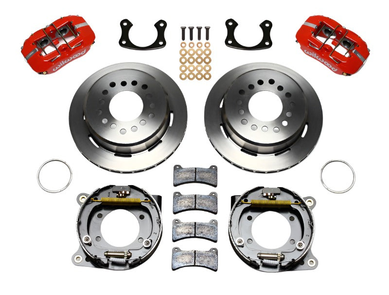 Wilwood Dynapro Low-Profile 11.00in P-Brake Kit - Red New Big Ford 2.50in Offset - Black Ops Auto Works