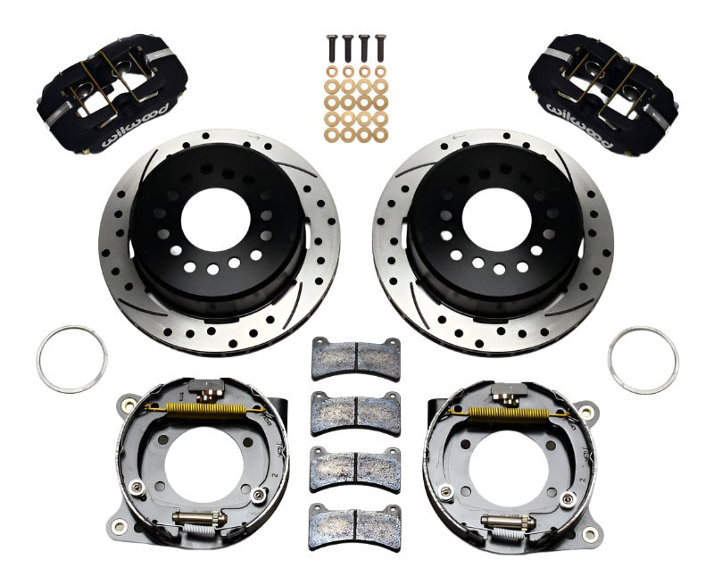 Wilwood Dynapro Low-Profile 11.00in P-Brake Kit Drilled Ford 8.8 w/2.50in Offset-5 Lug - Black Ops Auto Works