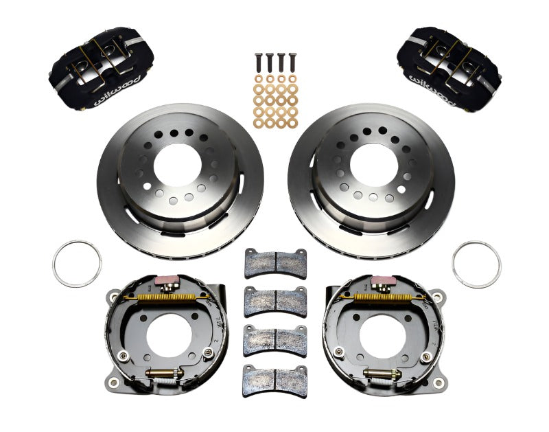Wilwood Dynapro Low-Profile 11.00in P-Brake Kit Chevy 12 Bolt 2.75in Off w/ C-Clips-Big Brake Kits-Wilwood-889545013221-