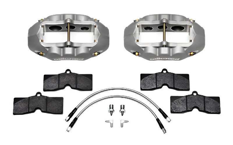 Wilwood D8-6 Front Caliper Kit Clear Corvette C2 / C3 65-82 - Black Ops Auto Works