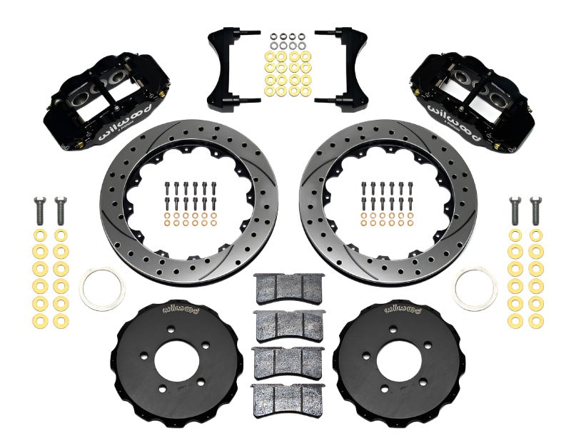 Wilwood Narrow Superlite 6R Front Hat Kit 12.88in Drilled 2006-Up Civic / CRZ - Black Ops Auto Works