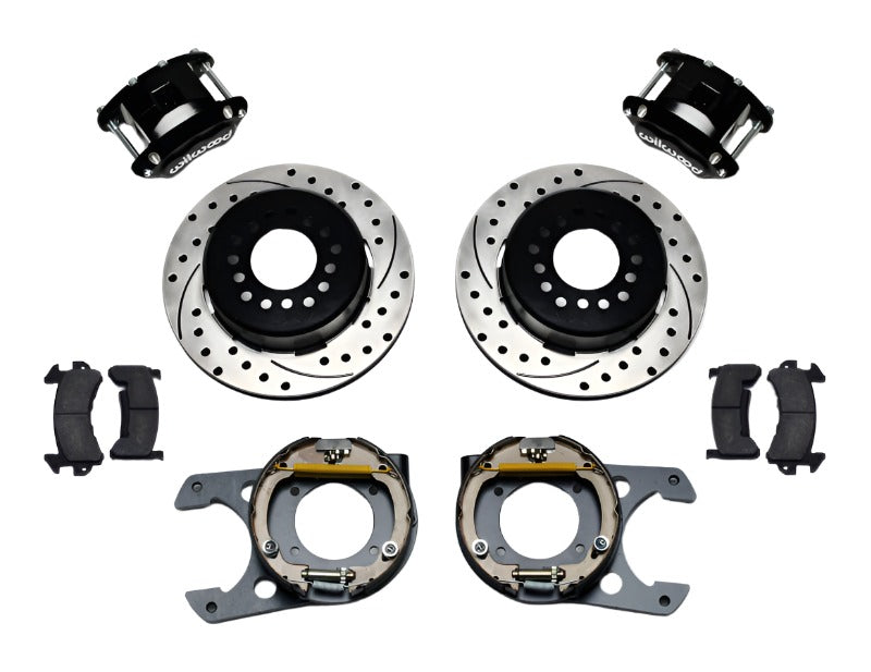 Wilwood D154 P/S Park Brake Kit Drilled Chevy C-10 2.42 Offset 5-lug - Black Ops Auto Works