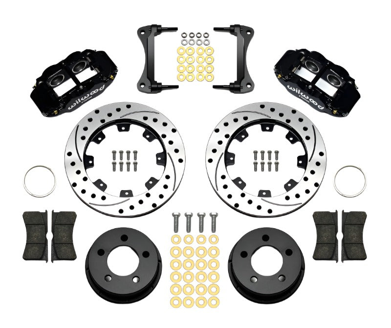 Wilwood Narrow Superlite 4R Front Kit 12.19in Drilled 87-89 Jeep YJ - Black Ops Auto Works