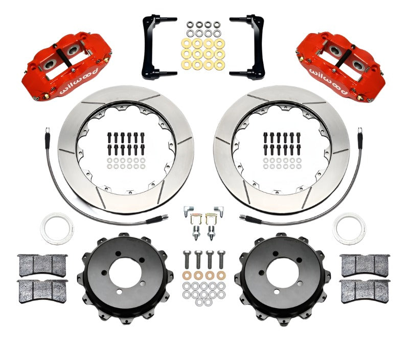 Wilwood Narrow Superlite 4R Rear Kit 12.88in Red 2012-Up Toyota / Scion FRS w/Lines - Black Ops Auto Works