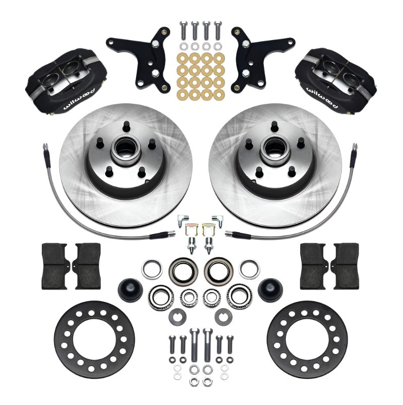 Wilwood Forged Dynalite Front Kit 11.28in 1 PC Rotor&Hub Ford 1954-1956 - Black Ops Auto Works