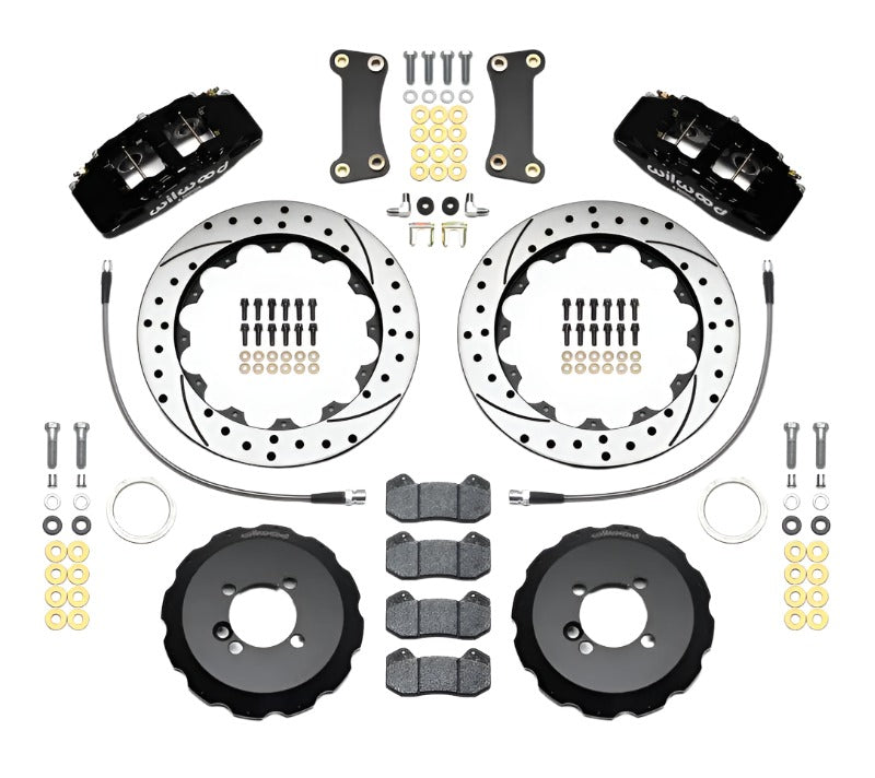 Wilwood Dynapro 6 Front Hat Kit 12.88in Drilled 2002-Up Mini Cooper w/ Lines Wilwood