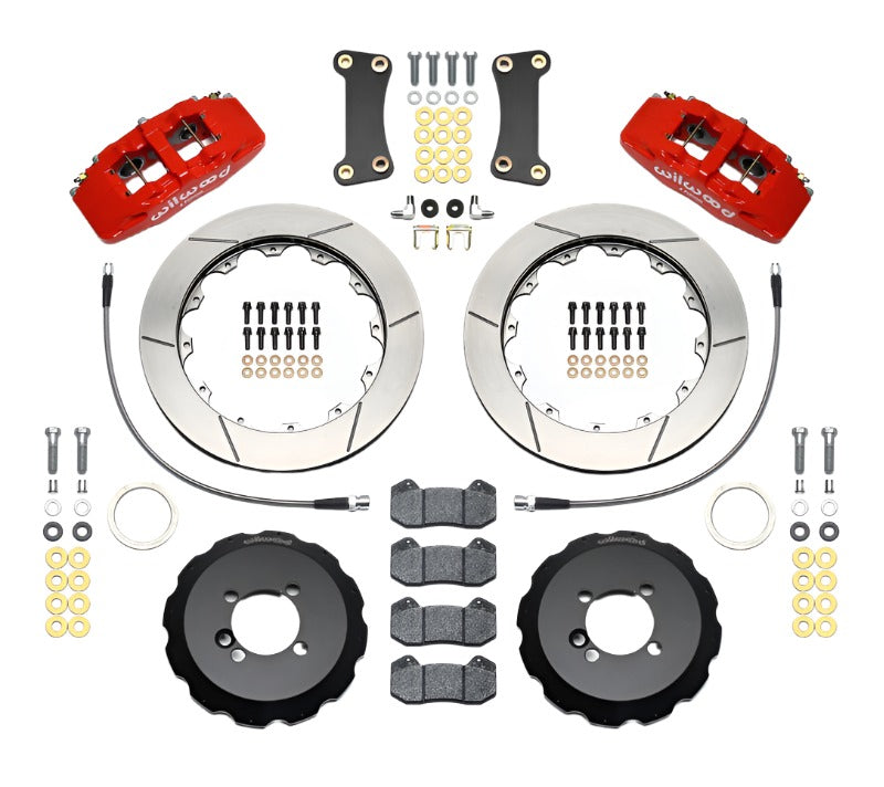Wilwood Dynapro 6 Front Hat Kit 12.88in Red 2002-Up Mini Cooper w/ Lines - Black Ops Auto Works