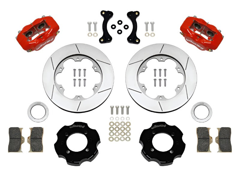 Wilwood Forged Dynalite Front Hat Kit 11.00in GT Rotor Red 95-05 Miata - Black Ops Auto Works