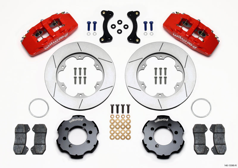 Wilwood Dynapro 6 Front Hat Kit 11.00in GT Rotor Red 95-05 Miata - Black Ops Auto Works