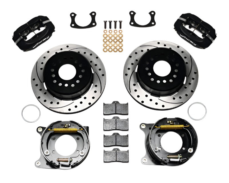 Wilwood Forged Dynalite P/S Park Brake Kit Drilled BOP Axle 2.75in Bearing 2.75 Offset - Black Ops Auto Works