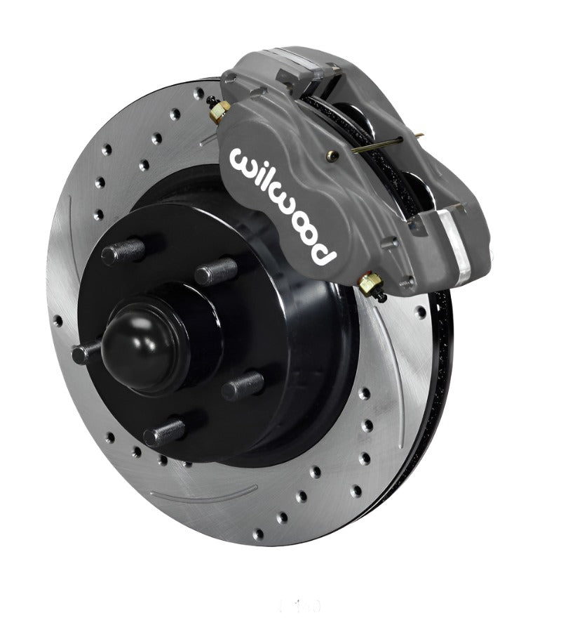 Wilwood Forged Dynalite-M Front Kit 11.30in 1 PC Rotor&Hub-Drill 60-68 Ford / Mercury Full Size-Big Brake Kits-Wilwood