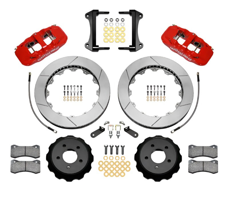 Wilwood AERO6 Front Hat Kit 15.00 Red 2015-Up Mustang w/Lines Wilwood