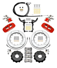 Load image into Gallery viewer, Wilwood AERO4 / MC4 Rear Kit 14.00 Red 2015-Up Mustang w/Lines &amp; Cables Wilwood