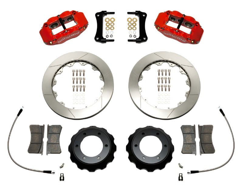 Wilwood Narrow Superlite Red 6R Front Kit 12.88in Slotted Rotor w/ Lines 05-15 Toyota Tacoma - Black Ops Auto Works