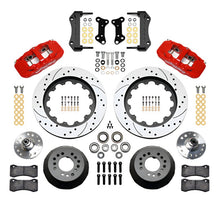 Load image into Gallery viewer, Wilwood AERO6 Front Hub Kit 15.00 Drilled Red 67-69 Camaro 64-72 Nova Chevelle - Black Ops Auto Works