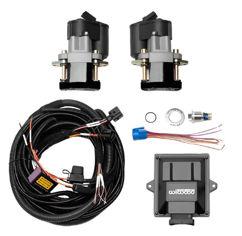 Wilwood Electronic Parking Brake Rear Retrofit Brake Kit - Black Powder Coat Caliper-Brake Calipers - Perf-Wilwood