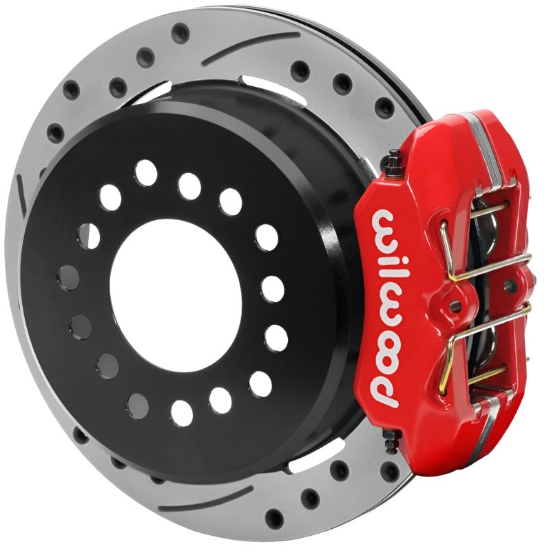 Wilwood Ford Explorer 8.8in Rear Axle Dynapro Disc Brake Kit 11in Drilled/Slotted Rotor -Red Caliper Wilwood