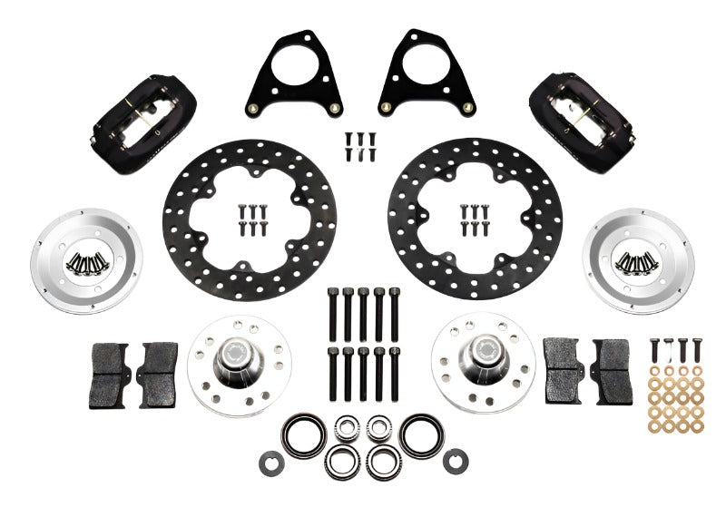 Wilwood Forged Dynalite Front Drag Kit Drilled Rotor 87-93 Mustang 84-86 SVO 5 Lug - Black Ops Auto Works