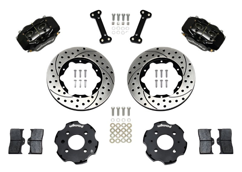 Wilwood Forged Dynalite Front Hat Kit 11.00in Drilled Integra/Civic w/Fac.240mm Rtr - Black Ops Auto Works