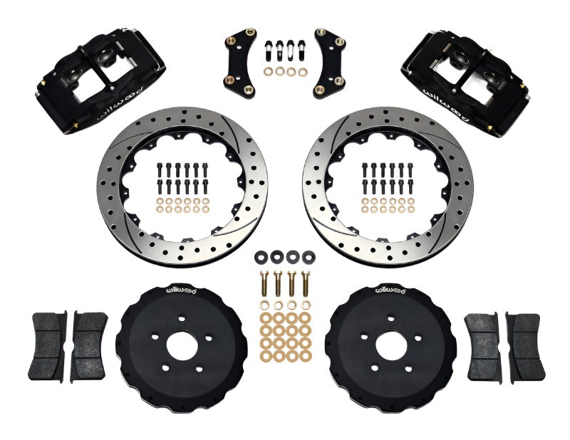Wilwood FSLI4 Front Hat Kit 13.00in Drilled 2004-05 Scion tC-Big Brake Kits-Wilwood