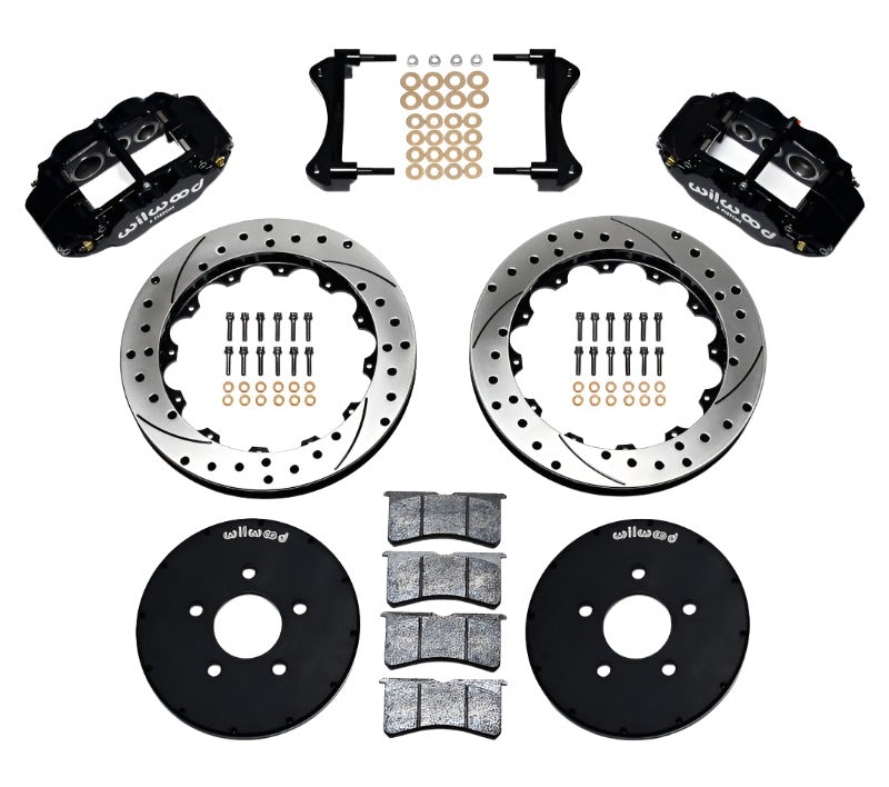 Wilwood Narrow Superlite 6R Front Hat Kit 12.88in Drilled 1994-2004 Mustang - Black Ops Auto Works