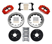 Load image into Gallery viewer, Wilwood Narrow Superlite 6R Front Hat Kit 12.88in Drill Red 1994-2004 Mustang - Black Ops Auto Works
