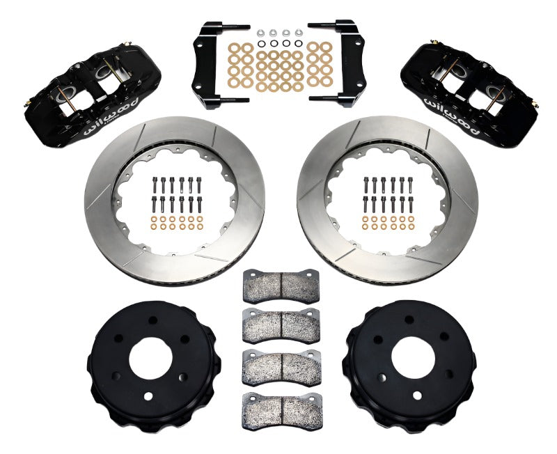 Wilwood AERO4 RearTruck Kit 14.25in 1999-2010 GM 1500-SUV 1 Piston OE Caliper - Black Ops Auto Works