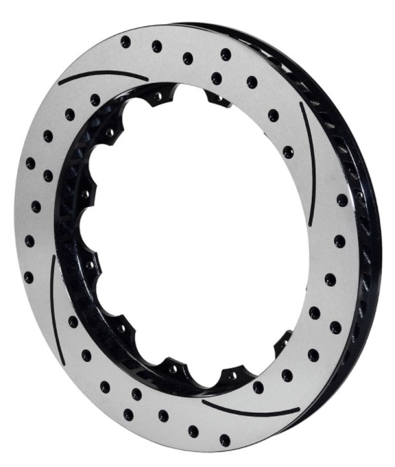 Wilwood Rotor-SV-SRP 72 Iron-RH-BLK-Drill 14.00 x 1.25 - 12 on 8.75in - Black Ops Auto Works