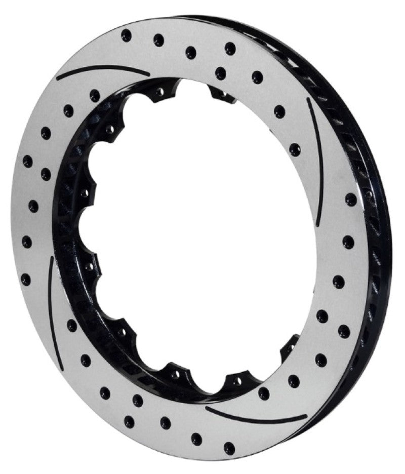 Wilwood Rotor-SV-SRP 72 Iron-RH-Drill-BLK 14.25 x 1.25 - 12 on 9.19in - Black Ops Auto Works
