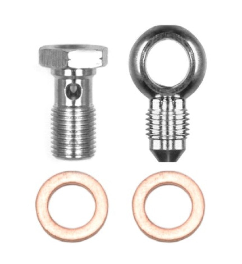 Wilwood Banjo Fitting Kit -3 male to 10mm-1.00 Banjo Bolt & Crush Washers (1 qty) - Black Ops Auto Works
