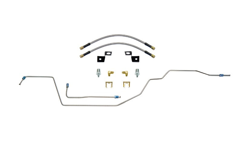 Wilwood Flexline Kit 14 inch -3 M10-1.0 IF 1/8 NPT 90 Deg w/tubing-Brake Line Kits-Wilwood