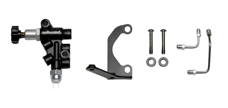 Wilwood Tandem Master Cylinder Mounting Bracket L/H Kit w/ Prop Valve - Black Ops Auto Works