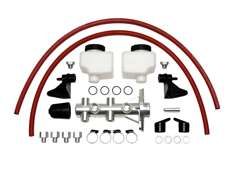 Wilwood Tandem Remote Master Cylinder - 1 1/8in Bore Ball Burnished - Black Ops Auto Works