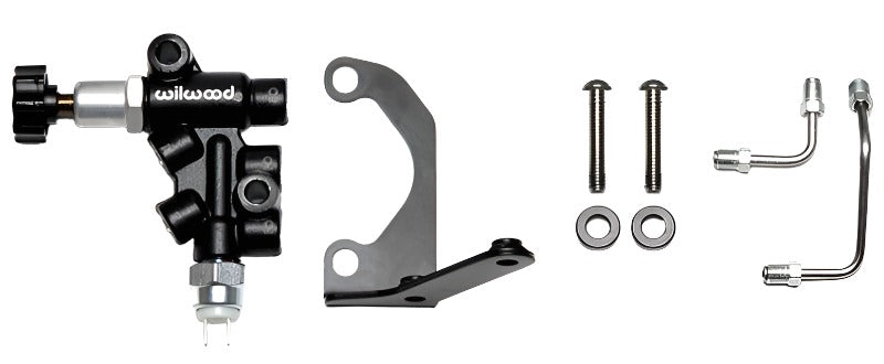 Wilwood Tandem Master Cylinder Mounting Bracket R/H Kit w/ Prop Valve - Black Ops Auto Works