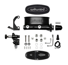 Load image into Gallery viewer, Wilwood HV Tandem M/C Kit w L/H Bracket &amp; Prop Valve - 1 1/8in Bore Black - Black Ops Auto Works