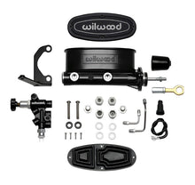 Load image into Gallery viewer, Wilwood HV Tandem M/C Kit w L/H Bracket &amp; Prop Valve - 15/16in Bore Black-W/Push. - Early Mustang - Black Ops Auto Works