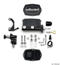 Load image into Gallery viewer, Wilwood Compact Tandem M/C - 15/16in Bore w/Bracket and Valve fits Mustang (Pushrod) - Black - Black Ops Auto Works