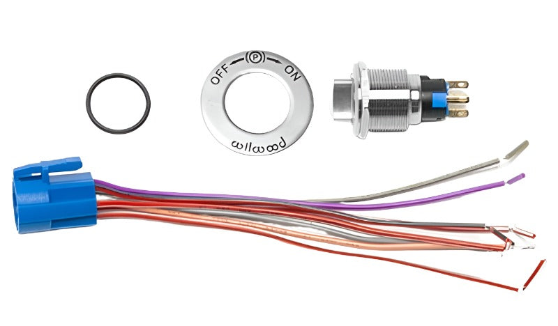 Wilwood Electronic Parking Brake Caliper Switch Kit w/ On/Off Sticker - Black Ops Auto Works