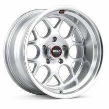 Load image into Gallery viewer, Weld S11129589P25 Solana 22x9.5 wheel with 6x135 bolt pattern, ET25 offset, 87.1mm bore, and gloss silver machined finish.