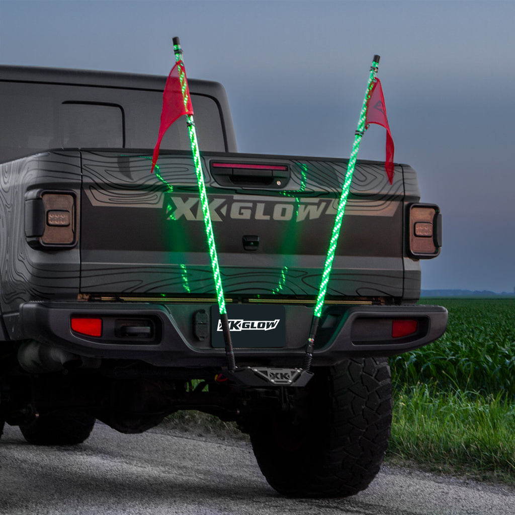 -XK Glow Hitch Receiver Step And Whip Plate-Light Strip LED-XKGLOW