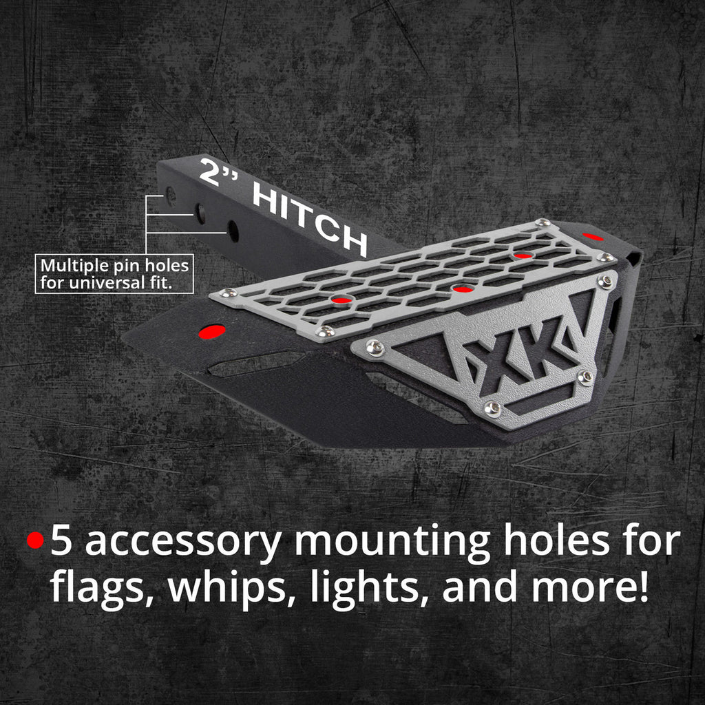-XK Glow Hitch Receiver Step And Whip Plate-Light Strip LED-XKGLOW