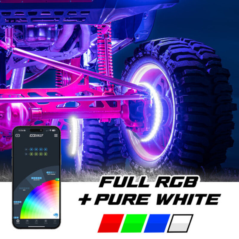 XKGlow XKGMX-WHEEL-KITB 3-Row RGBW Wheel Ring Light Kit