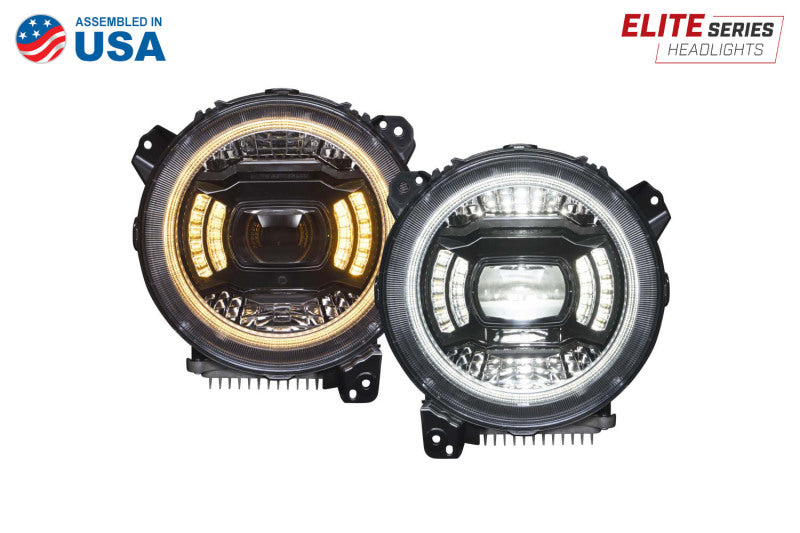 DIODD5165-Diode Dynamics 18-23 Jeep JL Wrangler Elite Max LED Headlamps-Light Accessories and Wiring-Diode Dynamics