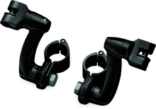 Load image into Gallery viewer, KUR7571-Kuryakyn Longhorn Offset Peg Mounts With 1-1/4inch Clamp Black-Footpegs-Kuryakyn