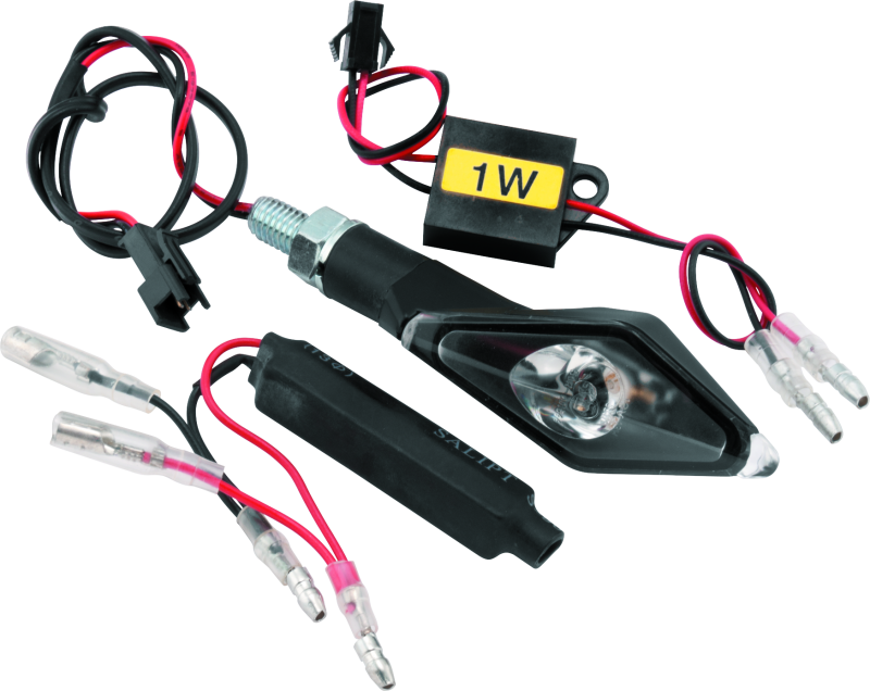 BKM266252-BikeMaster LED Alienangle Pair - Black-Sidemarkers & Indicators-Bike Master
